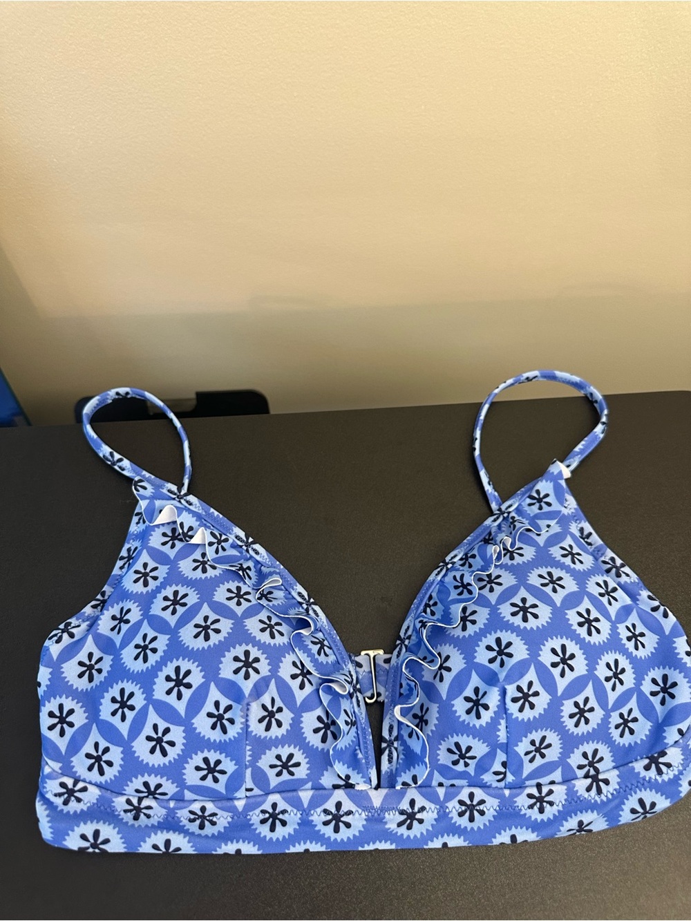 Blue Floral Print Bikini Set size small NWT - Picture 4 of 10